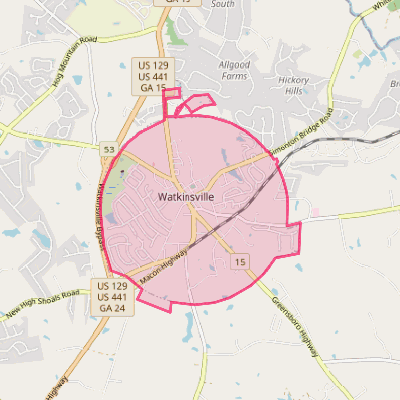 Map of Watkinsville