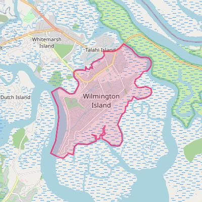 Map of Wilmington Island