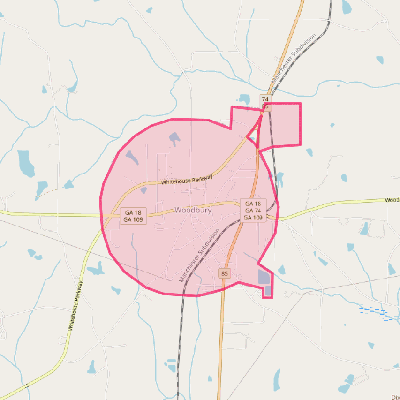 Map of Woodbury