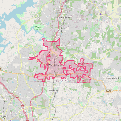 Map of Woodstock