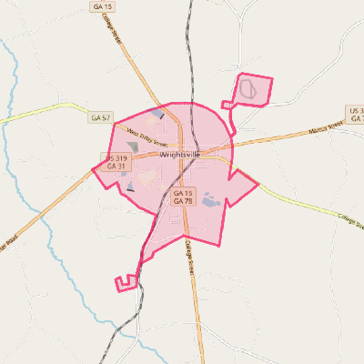 Map of Wrightsville