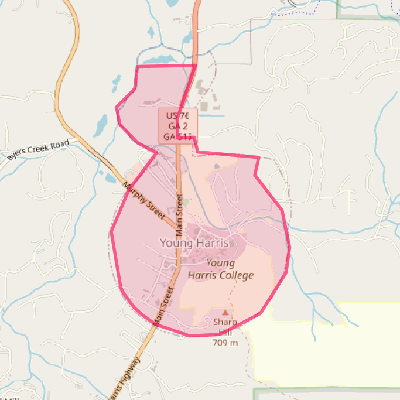 Map of Young Harris