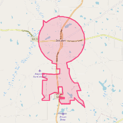 Map of Zebulon