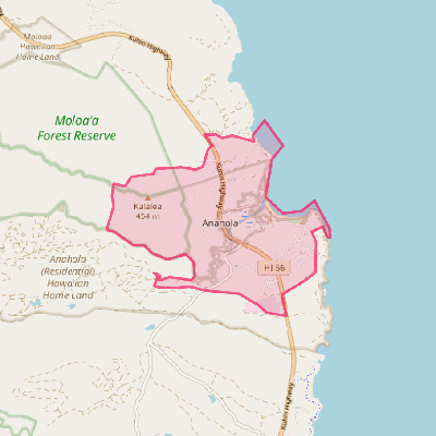 Map of Anahola