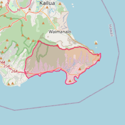 Map of East Honolulu