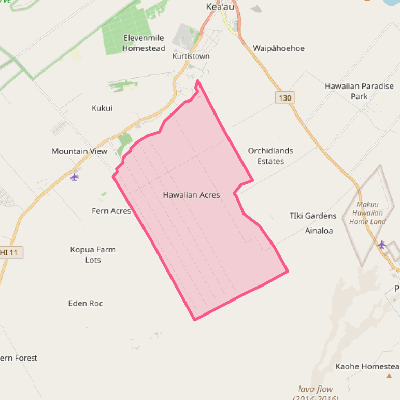 Map of Hawaiian Acres