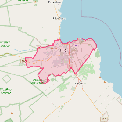 Map of Hilo