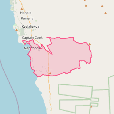 Map of Honaunau-Napoopoo