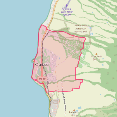 Map of Kaanapali