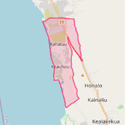 Map of Kahaluu-Keauhou