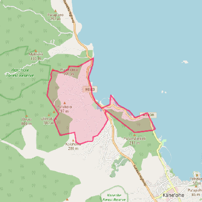 Map of Kahaluu