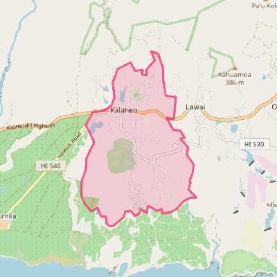 Map of Kalaheo