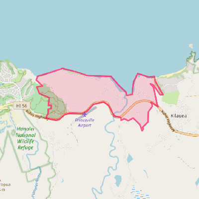 Map of Kalihiwai