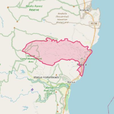 Map of Kapaa