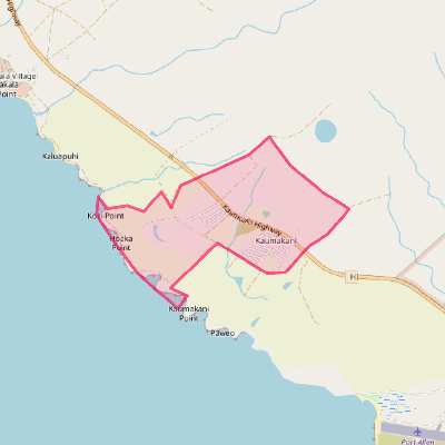 Map of Kaumakani