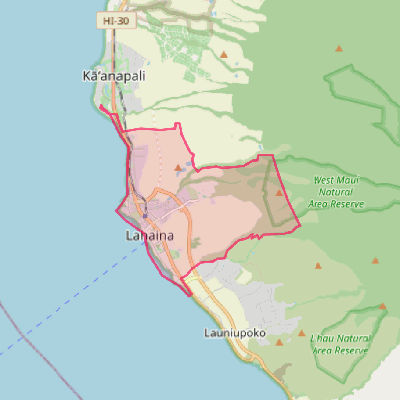 Map of Lahaina