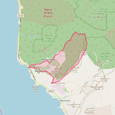 Map of Makaha Valley