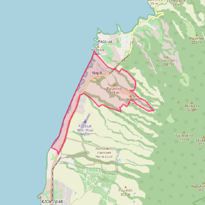 Map of Napili-Honokowai