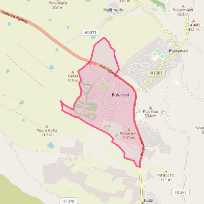 Map of Pukalani