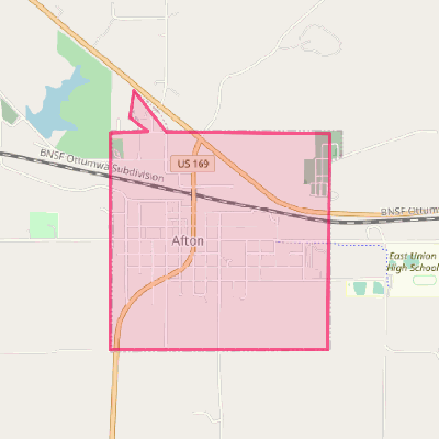 Map of Afton