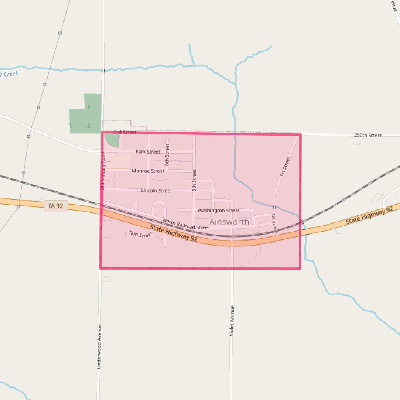 Map of Ainsworth