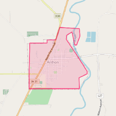 Map of Anthon