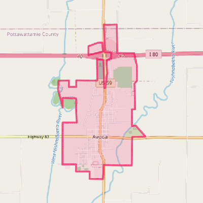 Map of Avoca