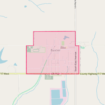 Map of Baxter