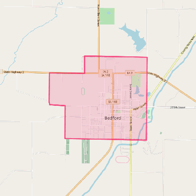 Map of Bedford