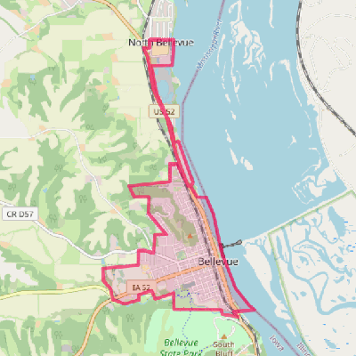 Map of Bellevue