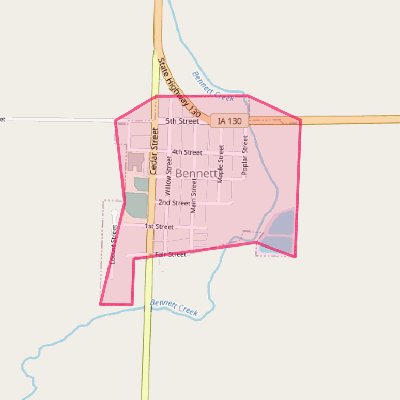 Map of Bennett