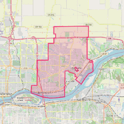 Map of Bettendorf