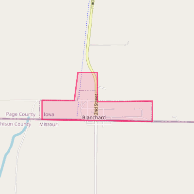 Map of Blanchard