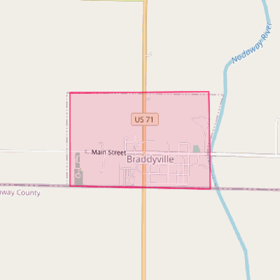 Map of Braddyville