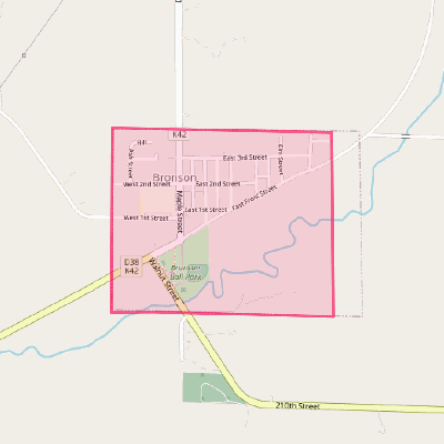 Map of Bronson