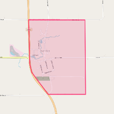 Map of Burr Oak