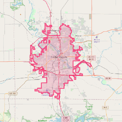 Map of Cedar Rapids