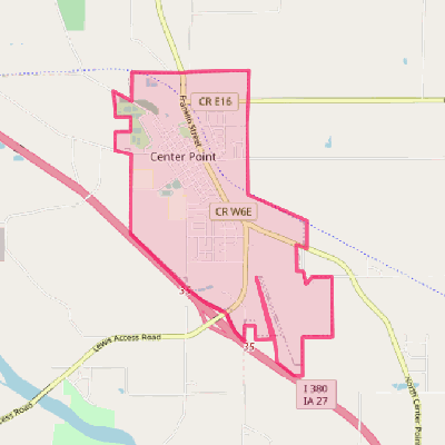 Map of Center Point