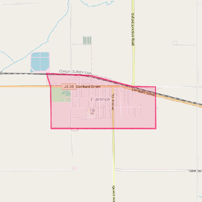 Map of Clarence