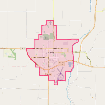 Map of Clarinda