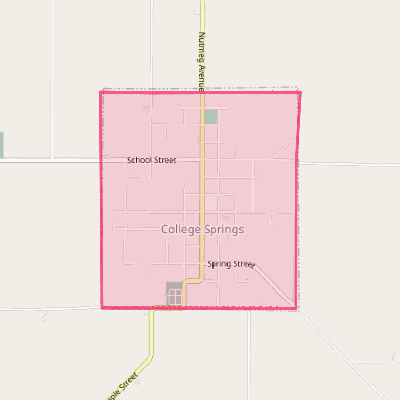 Map of College Springs