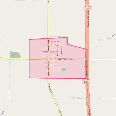 Map of Crawfordsville