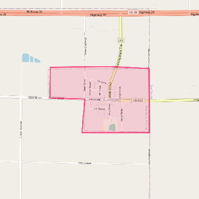 Map of Cushing