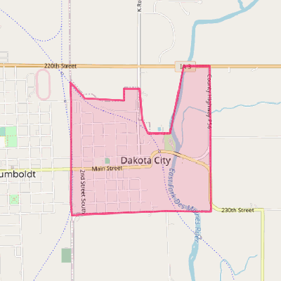 Map of Dakota City