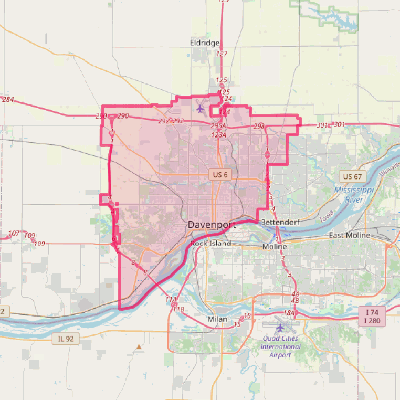 Map of Davenport