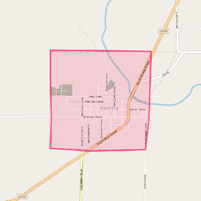 Map of Davis City