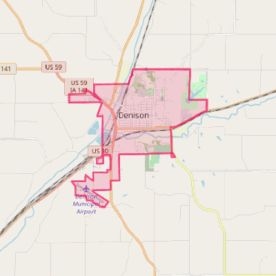 Map of Denison