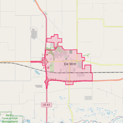 Map of DeWitt