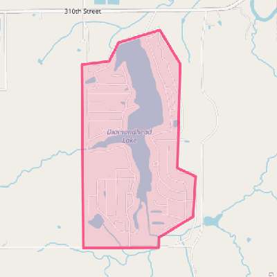 Map of Diamondhead Lake