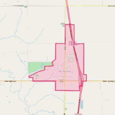 Map of Donnellson